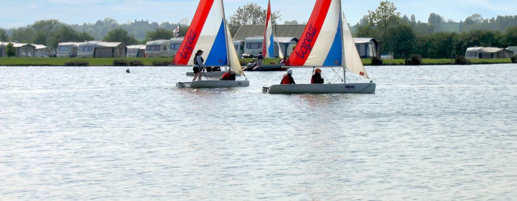 children sailing at Croft Farm