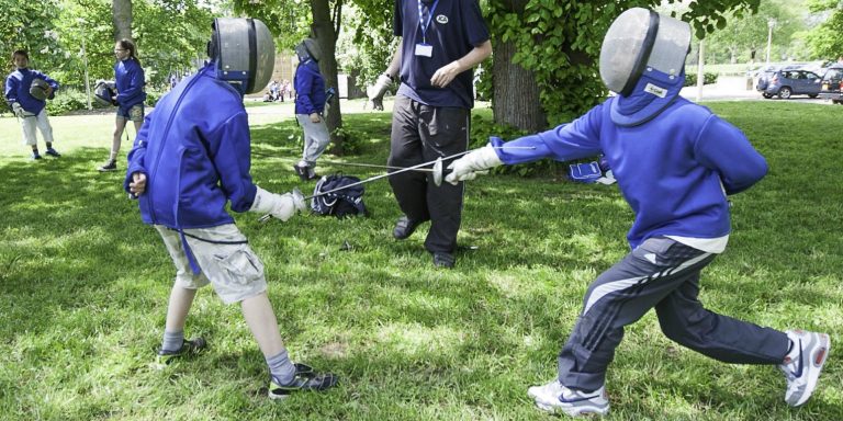 fencing children