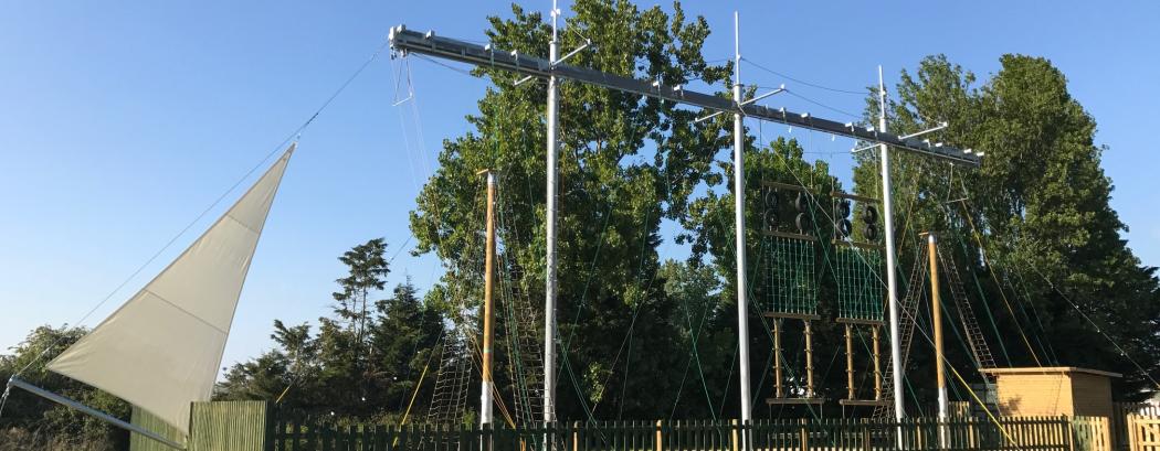 High ropes course at Mill Rythe