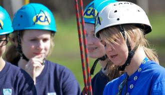 Abseiling with netball team