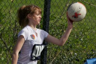 Young netballer at Condover Hall