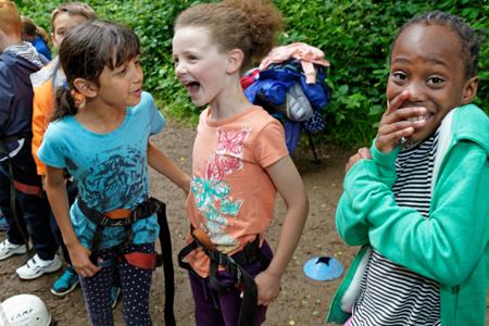 Children laughing on JCA Adventure