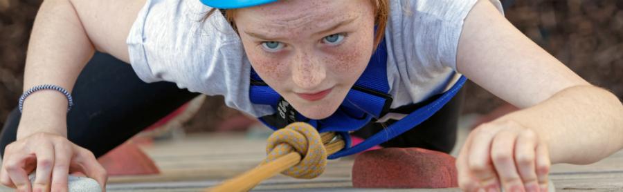 Student climbing at Condover Hall