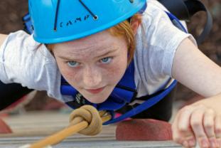 Student climbing at Condover Hall