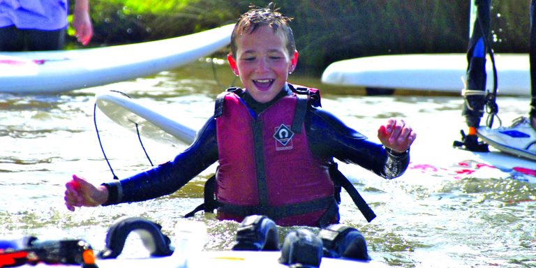 Child windsurfing