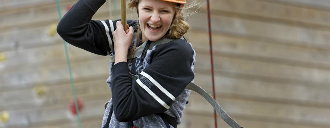 Student climbing