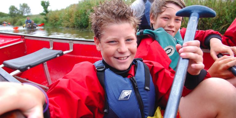 Lake Canoeing with children