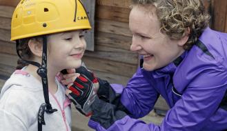 Family at JCA Adventure centre
