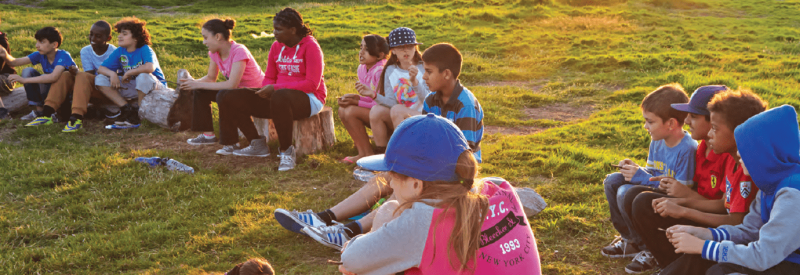 Children around the campfire