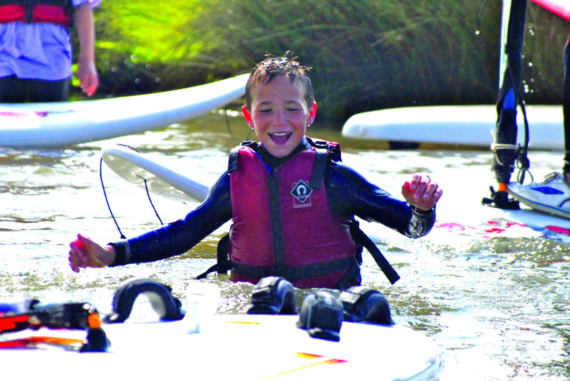 Child windsurfing