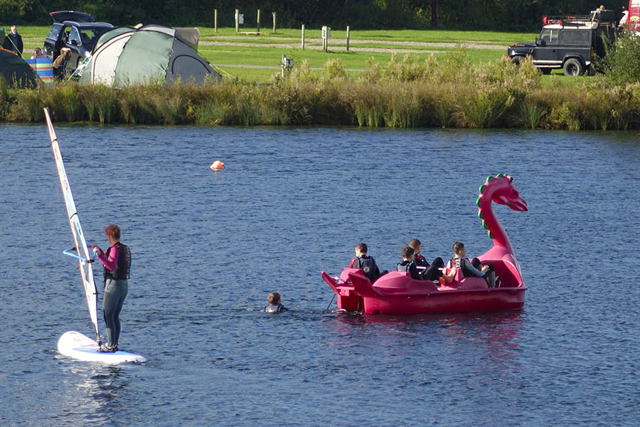 Water-based activities at Croft Farm Water Park