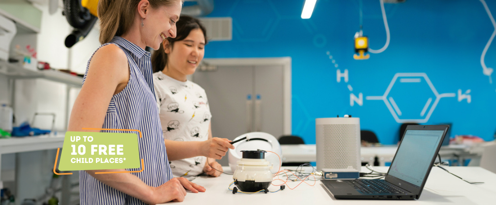 Students taking part in a STEM workshop